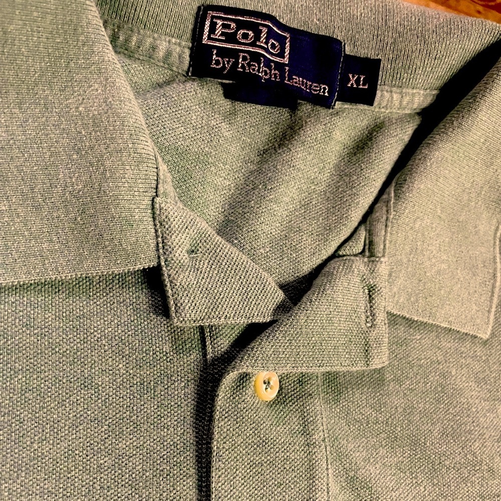 Ralph Lauren celery colored polo shirt